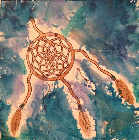 Diy Dream Catcher Art Made With Watercolors And Melted Crayons Dream