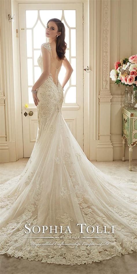 15 Best Sophia Tolli Wedding Dresses Wedding Dresses Guide Lace Back Wedding Dress Bridal