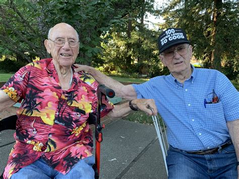 my 101 year old grandfather threw a 100th birthday party for his best friend bob r pics