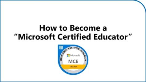 How To Become A Microsoft Certified Educator Guide