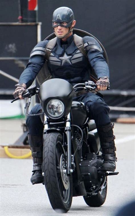 New Winter Soldier Set Pic Captain America Rides His Bike In New Suit
