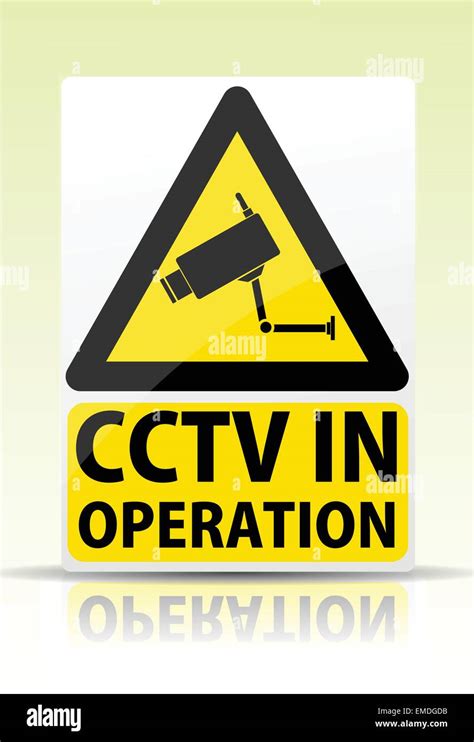 Cctv In Operation Sign Stock Vector Images Alamy