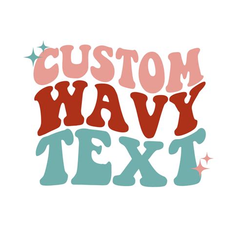 Custom Wavy Stacked Retro Text Font Svg Png Digital Etsy In 2023