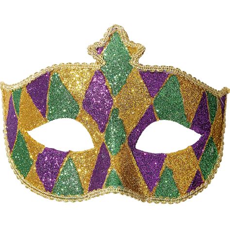Glitter Harlequin Mardi Gras Masquerade Mask 6 12in X 4 14in Party City