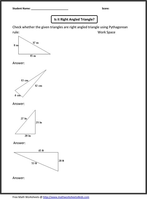 8th Grade Geometry Worksheets