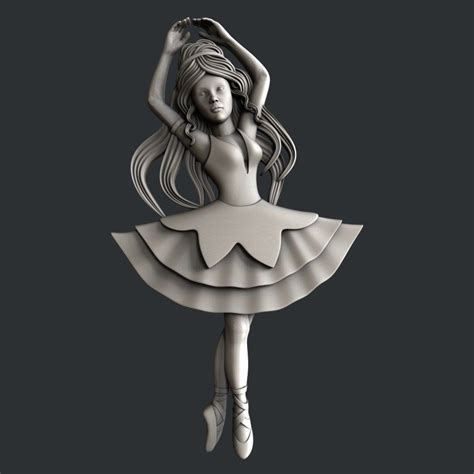 3d Stl Models For Cnc Router Ballerina In 2022 Photo Frames For Kids
