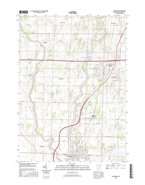 Mytopo Jefferson Wisconsin Usgs Quad Topo Map