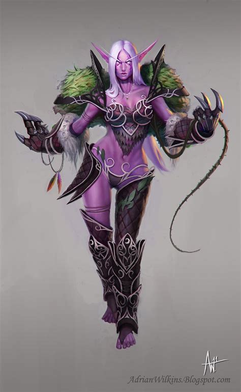 Nightelf Druid By Adrian W On Deviantart World Of Warcraft Night Elf Warcraft Art