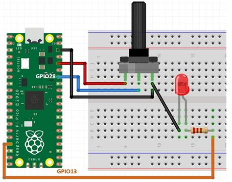 Raspberry Pi Pico Pwm Micropython Led Fading Examples