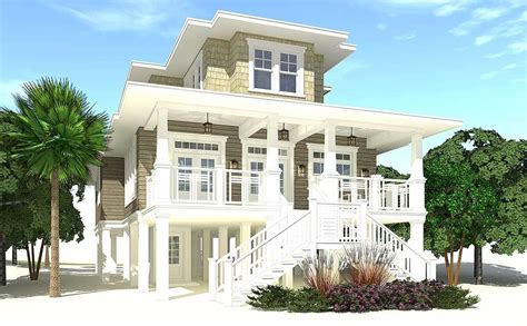 Plan 44137td 4 Bed Piling Home Plan With Great Views Coastal House