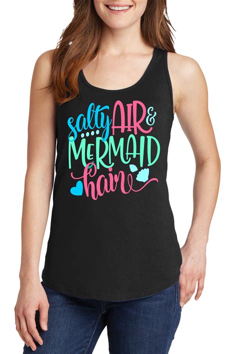 salty air and mermaid hair ladies t shirt sunset graphics t shirts for women mermaid hair