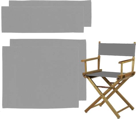 Stay Gent 2 Set Durable Replacement Seat Cover For Directors Chair Grey