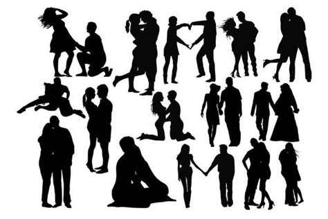 Romantic Couple Svg Couples Silhouettes Lovers Silhouette Etsy Canada