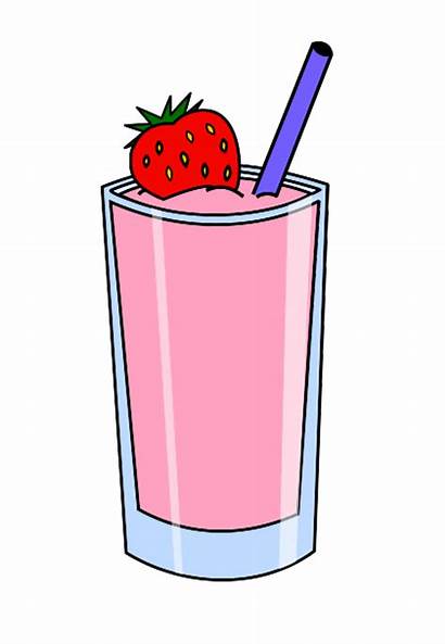 Clipart Smoothie Strawberry Cup Milk Clip Glass