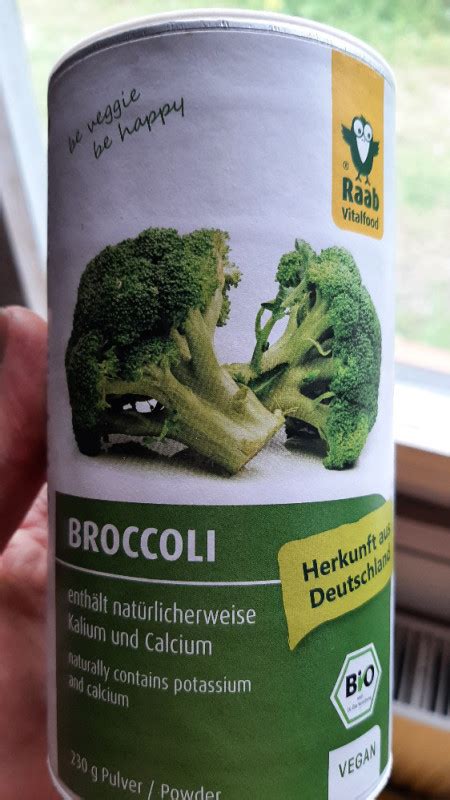 Raab Vitalfood BROCCOLI Powder vegan enthält natürlicherweise Kalium