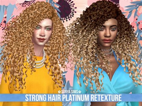 Strong Hair Platinum Retexture At Sonya Sims Sims 4 Updates