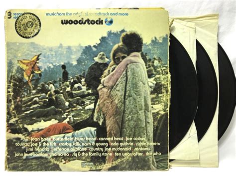 Woodstock 3lp Soundtrack Gold Record Award Us Pressing Cotillion Lp Vinyl