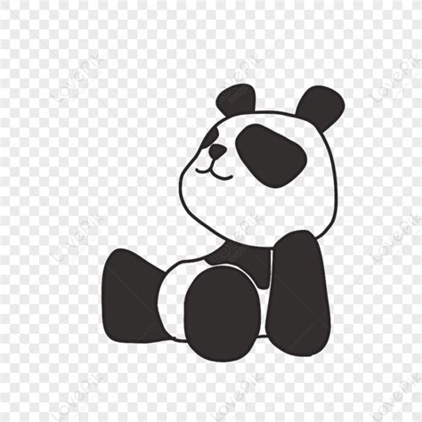 Stick Figure Of Panda Sitting Png Free Download And Clipart Image For