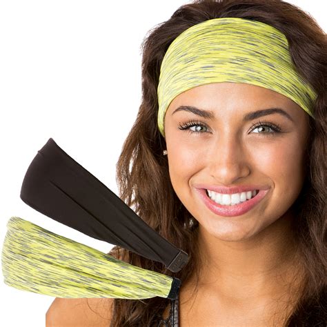 Hipsy Womens Adjustable And Stretchy Space Dye Xflex Sports Headband