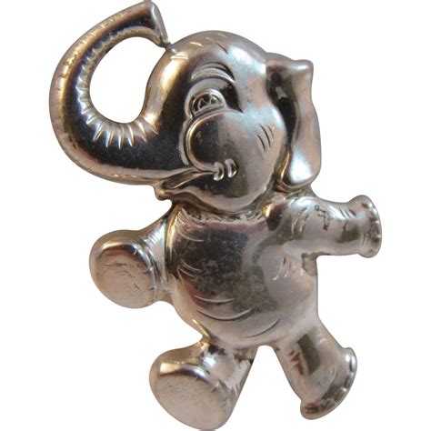 Sterling Silver Dancing Elephant Pin From Ssmooreantiques On Ruby Lane