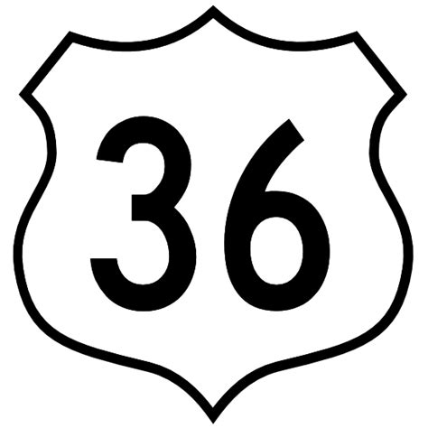 Highway 36 Sign Sticker