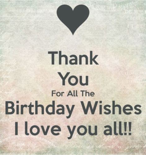 Thanks For Birthday Wishes Birthday Wishes Reply Thank You Quotes