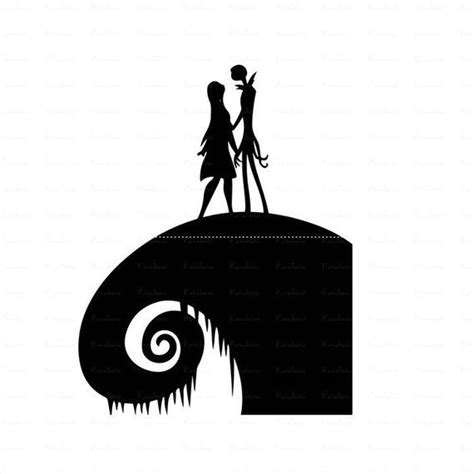 A Guide To Free Silhouette Jack And Sally Svg Files