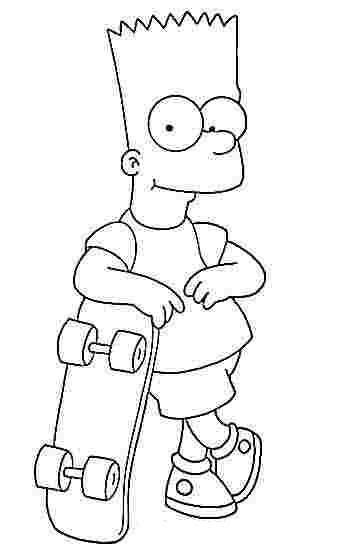 Simpsons Colouring Pages For Kids Disney Art Drawings Animation Art