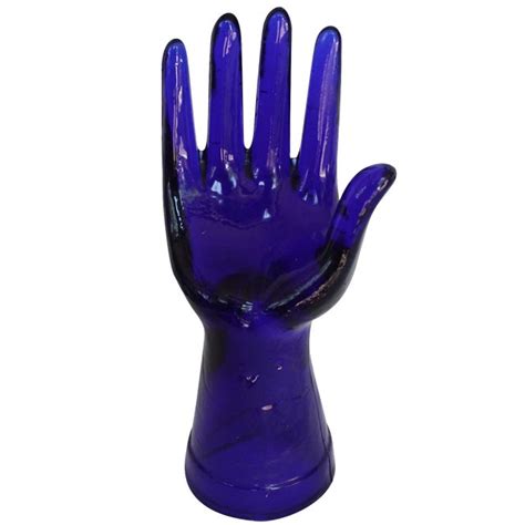 Cobalt Blue Glass Hand Chairish
