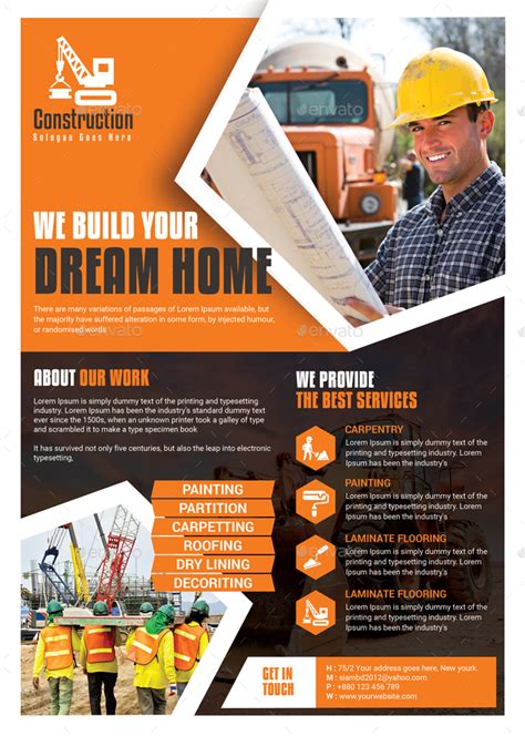 Construction Flyer Print Templates Graphicriver