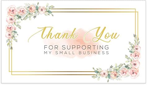 Small business owners needing additional cards for employees. Modern 5th - Thank You for Supporting My Small Business ...