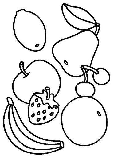Coloring book pages fruits vegetables broccoli print out. Fruit Coloring Pages and Printables | Crafts and ...