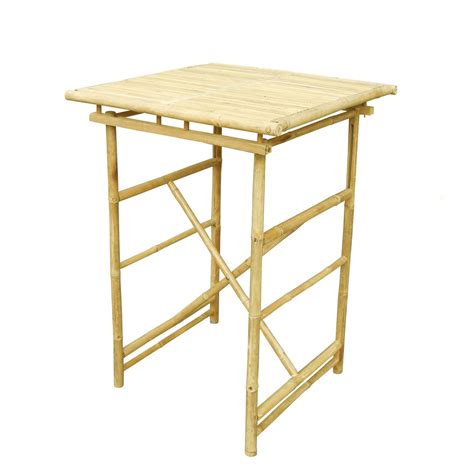 Statra Bar Height Folding Bamboo Square Table