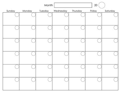 Blank Monthly Planner Starts On Monday Example Calendar Printable
