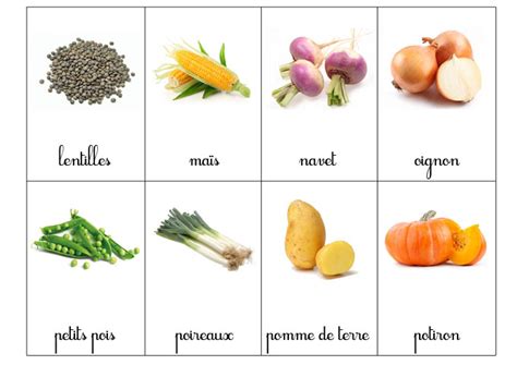 Montessori Cartes De Nomenclatures Fruits Et Légumes À Télécharger