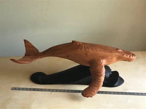 Hand Carved Large Wood Humpback Whale Artsculpturedecor Etsy