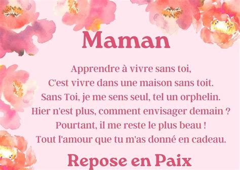 Po Mes En Hommage Une Maman D C D E Mort D Une M Re