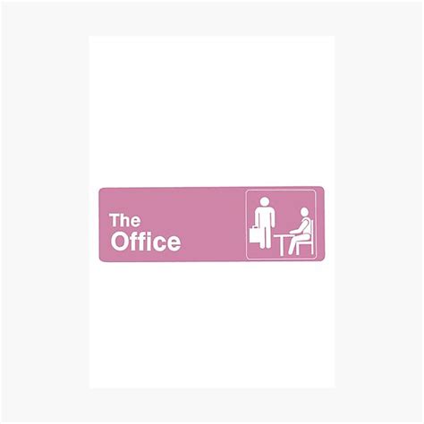 The Office Logo Pink Photographic Print For Sale By Josco Redbubble