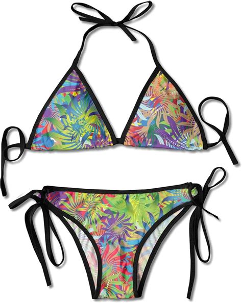 Imagination Flowers Womens High Waist Bikini Swimsuit Two Piece