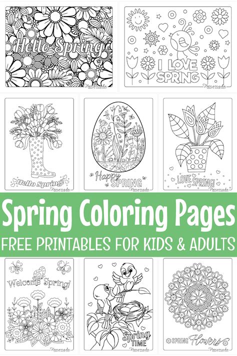 Free Printable Spring Coloring Pages For Adults Printable Templates