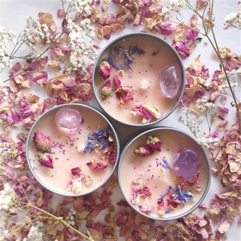 Your place to buy and sell all things handmade. soy wax votives diy with dried flowers and crystas ...