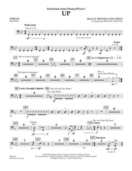 Selections From Up Timpani By Michael Giacchino Digital Sheet Music