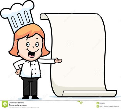 Illustration about clipart picture of a chef cartoon character holding silver cloche. Girl Chef stock vector. Illustration of special, happy ...