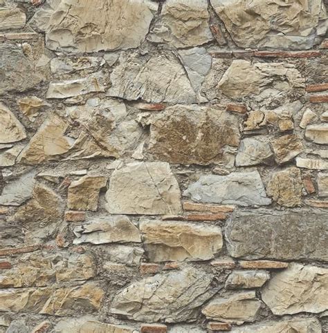 3d Rough Stacked Rock Wall Wallpaper Stone Wallpaper Wall Wallpaper