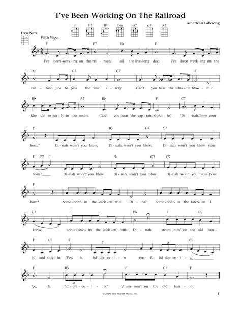 I Ve Been Working On The Railroad From The Daily Ukulele Arr Liz And Jim Beloff By American
