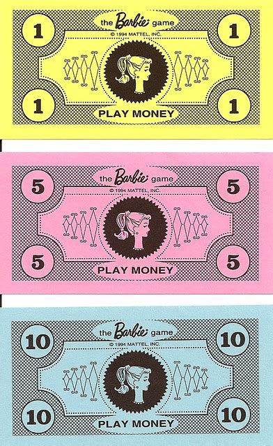 American businesswoman ruth handler is credited with the creation of the doll using. Replica Barbie Game Money | Flickr - Photo Sharing!