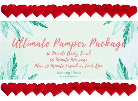 Ultimate Pamper Package Soothing Effects Massage And Wellness