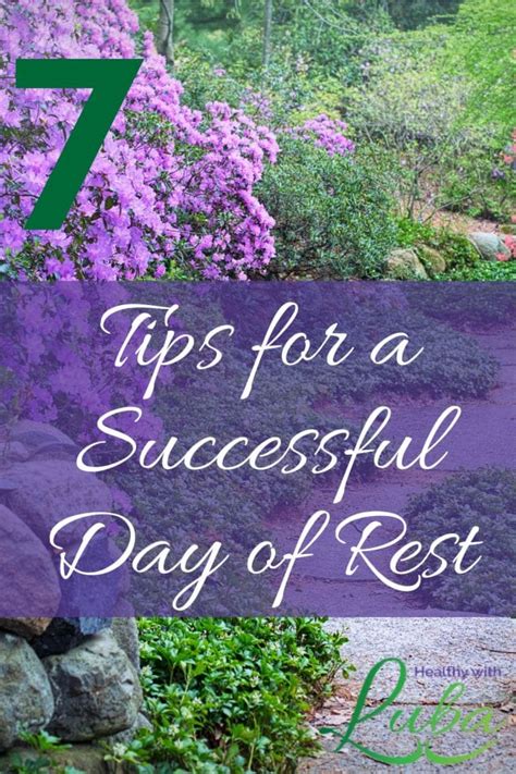 7 Tips For A Successful Day Of Rest Healthy With Luba