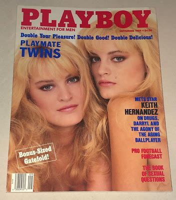Playboy Magazine September Playmate Twins Karin Mirjam Von Breeschooten Picclick