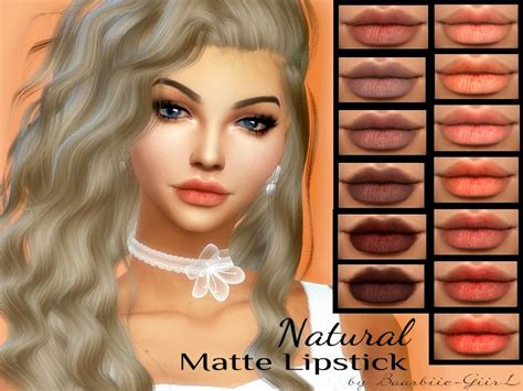 Baarbiie Giirls Natural Matte Lipstick Sims 4 Cc Makeup Matte